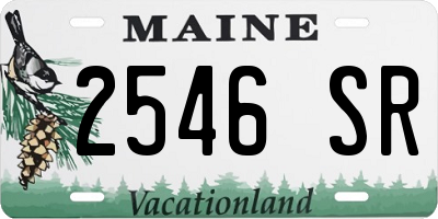 ME license plate 2546SR
