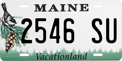 ME license plate 2546SU