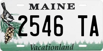 ME license plate 2546TA