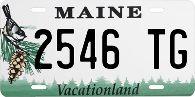 ME license plate 2546TG