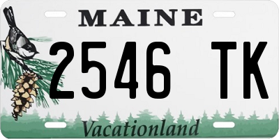 ME license plate 2546TK