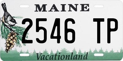 ME license plate 2546TP