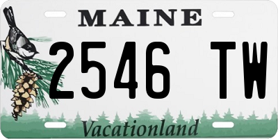 ME license plate 2546TW