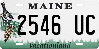 ME license plate 2546UC