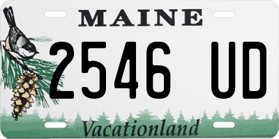 ME license plate 2546UD