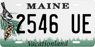 ME license plate 2546UE