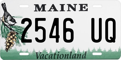 ME license plate 2546UQ