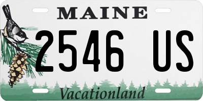 ME license plate 2546US