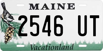 ME license plate 2546UT