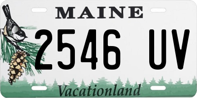 ME license plate 2546UV