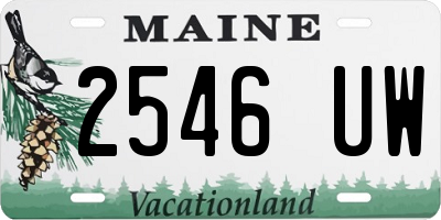 ME license plate 2546UW