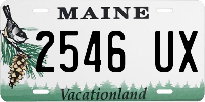 ME license plate 2546UX
