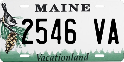 ME license plate 2546VA