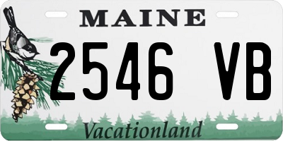 ME license plate 2546VB