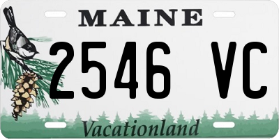ME license plate 2546VC