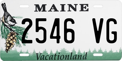 ME license plate 2546VG