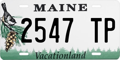 ME license plate 2547TP