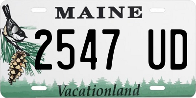 ME license plate 2547UD