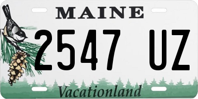 ME license plate 2547UZ