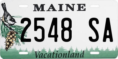 ME license plate 2548SA