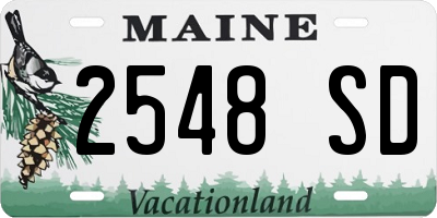 ME license plate 2548SD