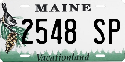 ME license plate 2548SP