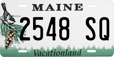 ME license plate 2548SQ