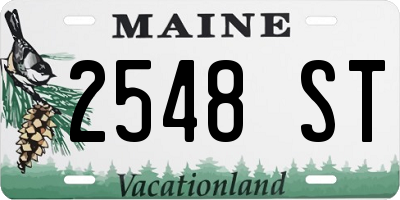 ME license plate 2548ST