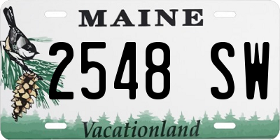 ME license plate 2548SW
