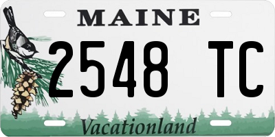 ME license plate 2548TC