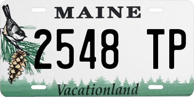 ME license plate 2548TP