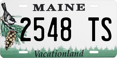ME license plate 2548TS