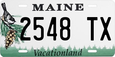 ME license plate 2548TX