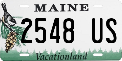 ME license plate 2548US