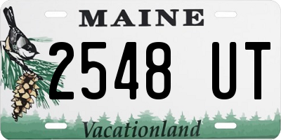 ME license plate 2548UT