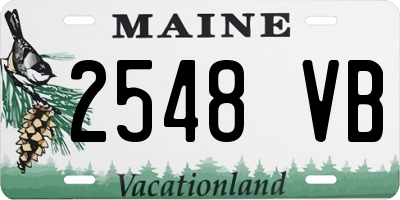 ME license plate 2548VB