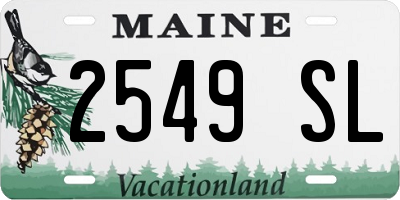 ME license plate 2549SL