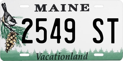 ME license plate 2549ST
