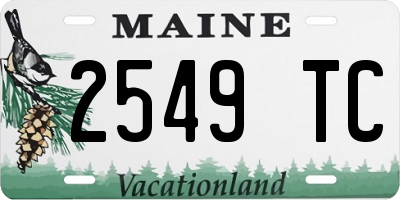 ME license plate 2549TC