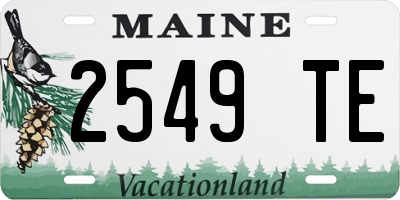 ME license plate 2549TE