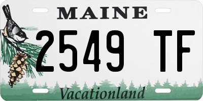ME license plate 2549TF
