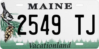 ME license plate 2549TJ