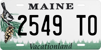 ME license plate 2549TO