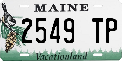 ME license plate 2549TP