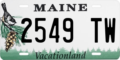 ME license plate 2549TW