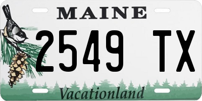 ME license plate 2549TX