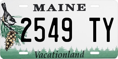 ME license plate 2549TY