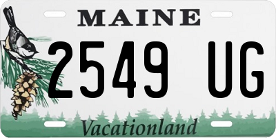ME license plate 2549UG