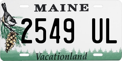 ME license plate 2549UL