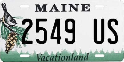 ME license plate 2549US